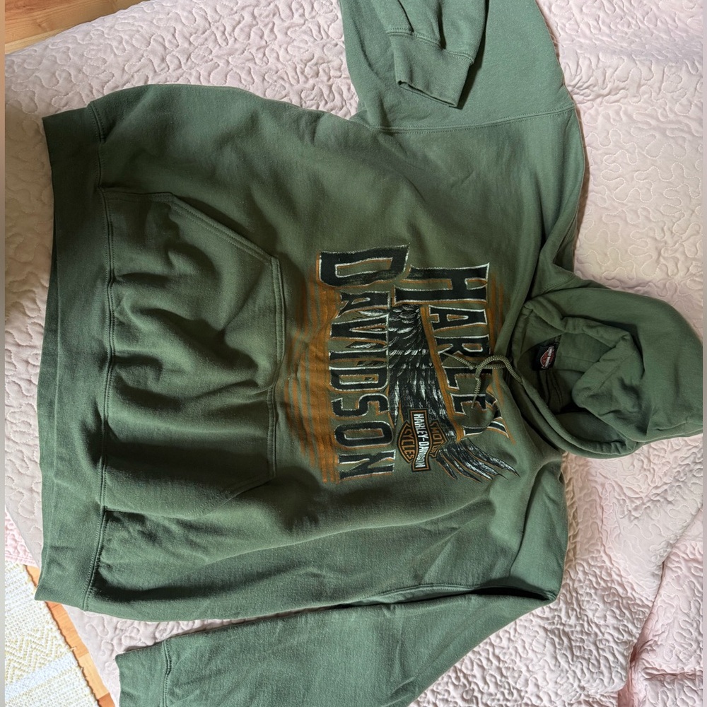 Harley-Davidson Green Hoodie Sweatshirt